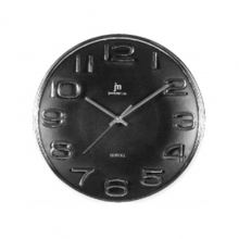 Ρολόι Τοίχου JM 00810 πλαστικό αθόρυβο μαύρο
