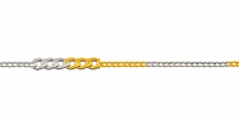 Αλυσίδα λαιμού απο κίτρινο και λευκό χρυσό Κ14 σε μήκος 50cm
