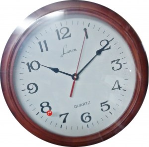 Ξύλινο Ρολόι Τοίχου Quartz Luren FR187#WALNUT 22933