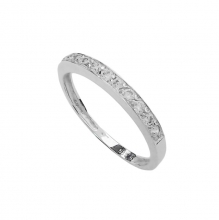 Γυναικείο δαχτυλίδι  σε λευκόχρυσο Κ14  σειρέ με λευκά ζιργκόν