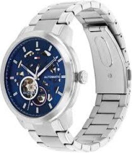 Aνδρικό ρολόι Tommy Hilfiger 1710661 Automatic από ανοξείδωτο ατσάλι με ασημί μπρασελέ.
