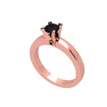 Γυναικείο δαχτυλίδι σε ροζ χρυσό Κ18 με μπριγιάν