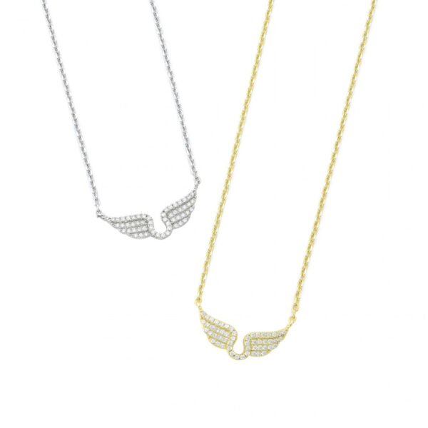 Ασημένιο κολιέ 925 φτερά