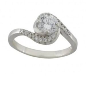 GK029351 Ασημένιο δαχτυλίδι 925 με ζιργκόν