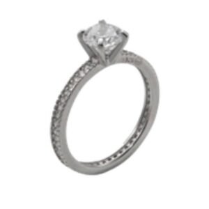 GK029352 Ασημένιο δαχτυλίδι 925 με ζιργκόν