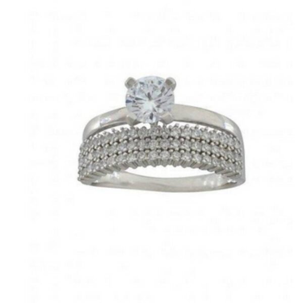 Ασημένιο δαχτυλίδι 925 με ζιργκόν