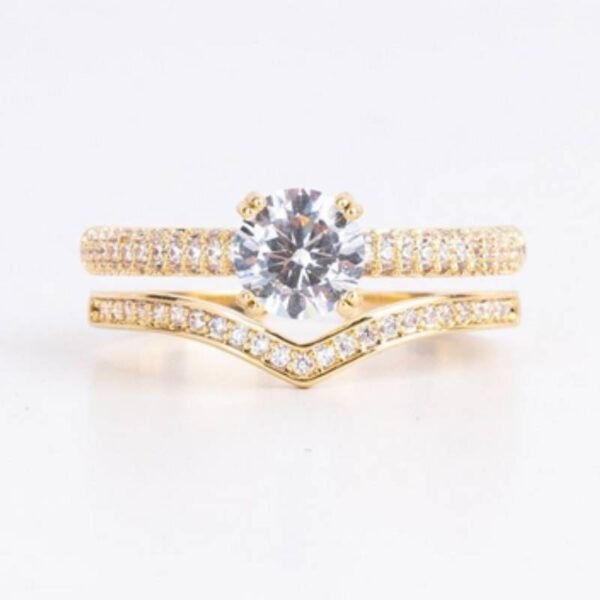 Ασημένιο δαχτυλίδι 925 επίχρυσο με ζιργκόν