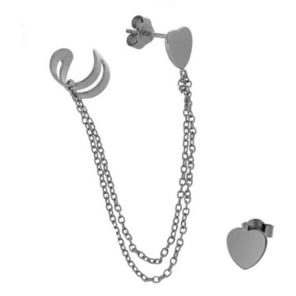 Ασημένια σκουλαρίκια καρδιά 925 κρεμαστό