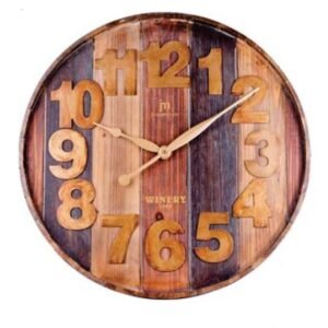 Ξύλινο Ρολόι Τοίχου Quartz JM21470