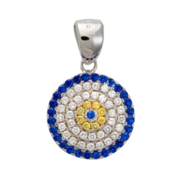 GKDF-MD011 Ασημένιο μενταγιόν "Μάτι-Στόχος" Prince Silvero