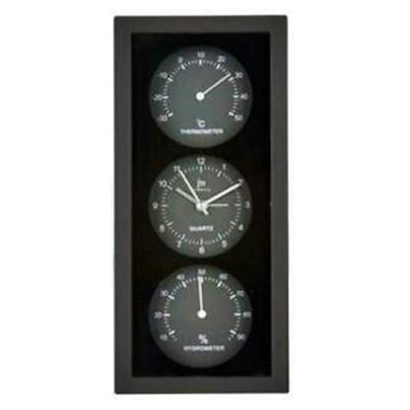 Αλουμινένιο Ρολόι Τοίχου JMJA7071N με Υγρόμετρο & Θερμόμετρο