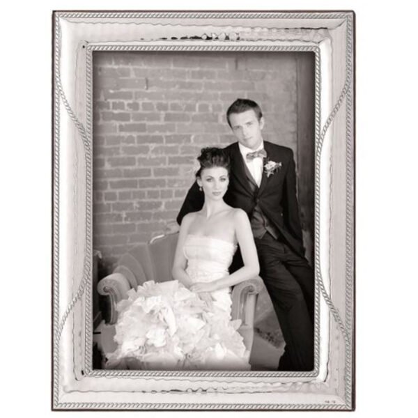 Ασημένια κορνίζα φωτογραφίας γάμου Prince Silvero (9X13)