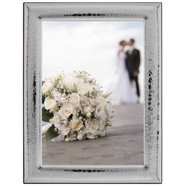 Ασημένια κορνίζα φωτογραφίας γάμου (13X18)