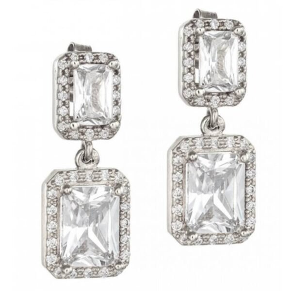 Σκουλαρίκια καρφωτά ασημένια 925 τετράγωνα