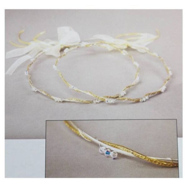 GKSTB104 Στέφανα γάμου χειροποίητα επάργυρα Sonora