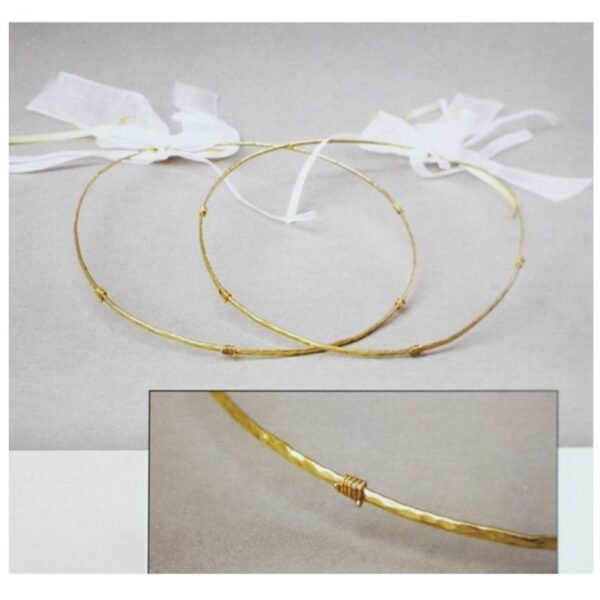 GKSTB127C Στέφανα γάμου χειροποίητα επάργυρα Sonora