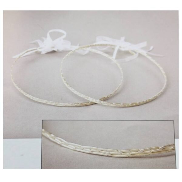 GKSTS107 Στέφανα γάμου χειροποίητα ασημένια Sonora