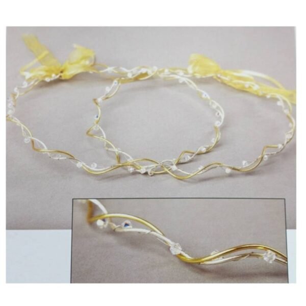 Στέφανα γάμου χειροποίητα ασημένια Sonora