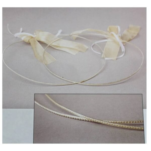 GKSTS113 Στέφανα γάμου χειροποίητα ασημένια Sonora