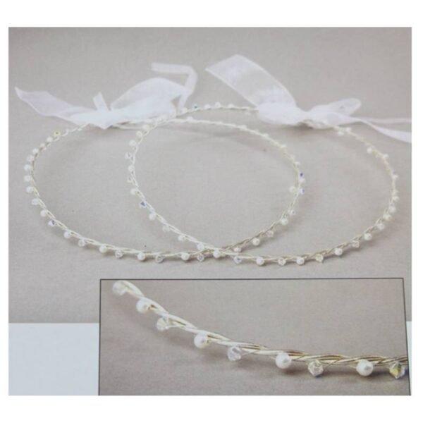 GKSTS115A Στέφανα γάμου χειροποίητα ασημένια Sonora