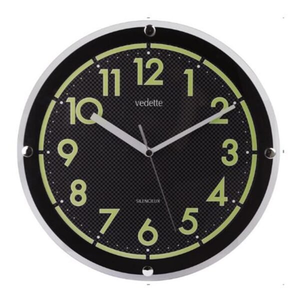 Ρολόι Τοίχου Vedette VP40022 με Ανθρακονήματα Luminated