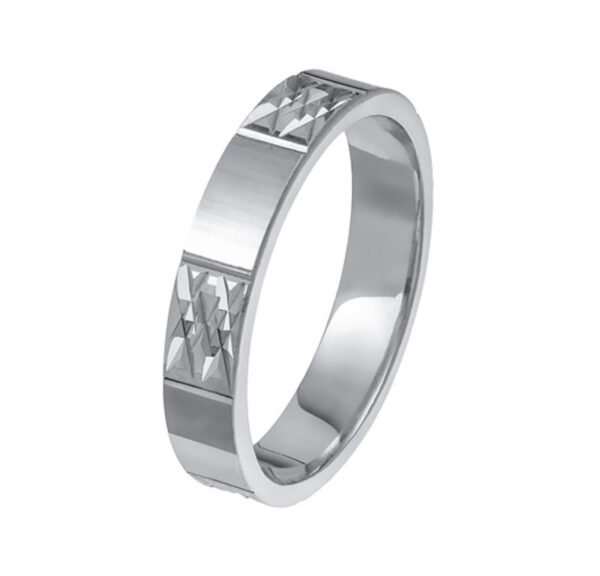 Βέρα σε λευκό χρυσό Κ9 χειροποίητη