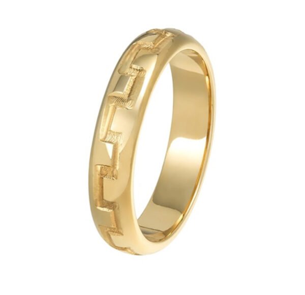 Βέρα σε κίτρινο χρυσό Κ9 χειροποίητη