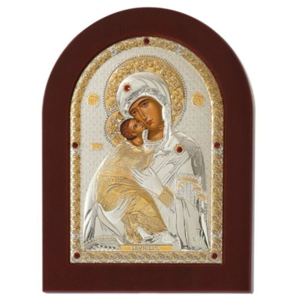 Ασημένια εικόνα Prince Silvero Παναγία ΒΛΑΔΙΜΗΡ