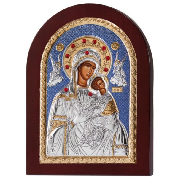 MA-E1115-AX-B Ασημένια εικόνα Prince Silvero Παναγία αμόλυντος