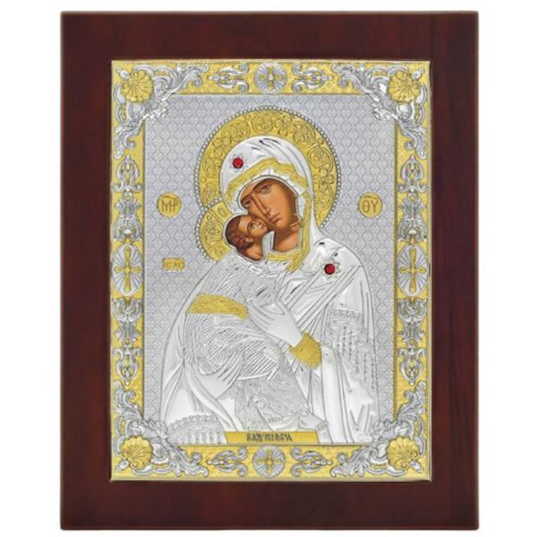 Ασημένια εικόνα Prince Silvero Παναγία ΒΛΑΔΙΜΗΡ