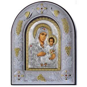 Ασημένια εικόνα Prince Silvero Ιεροσολυμίτισσα με τζάμι 20X25X3 (ΠΑΧΟΣ) CM