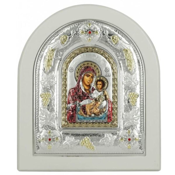 Ασημένια εικόνα Prince Silvero παναγία ιεροσολυμίτισσα 24 Χ 29 Χ 2 cm