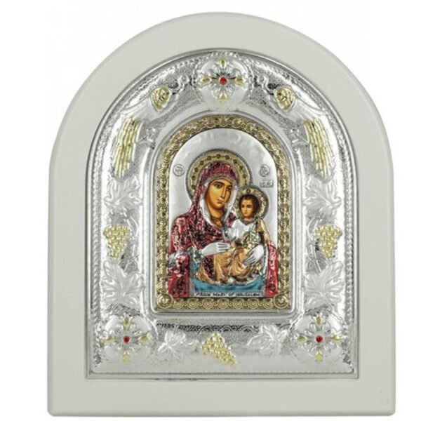 Ασημένια εικόνα Prince Silvero παναγία ιεροσολυμίτισσα 12X14 cm