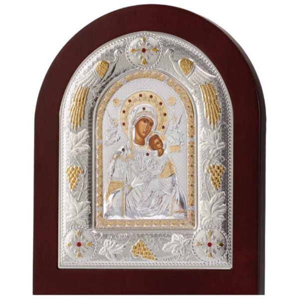 Ασημένια εικόνα Prince Silvero Παναγία Αμόλυντος 18X22 Χ2 CM