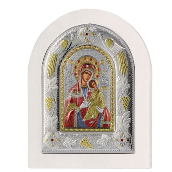 MA-E3115-WH-AXC Ασημένια εικόνα Prince Silvero Παναγία Αμόλυντος 24χ29