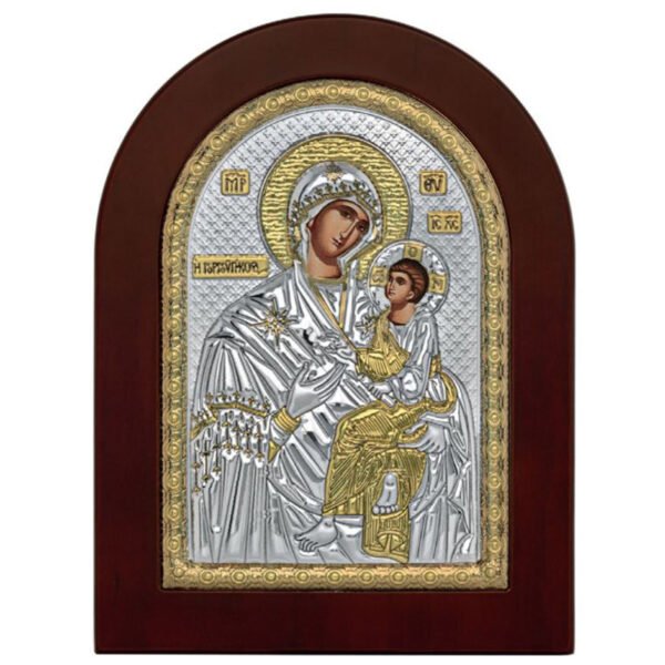Ασημένια εικόνα Prince Silvero Παναγία Γοργοϋπήκοος 15Χ21