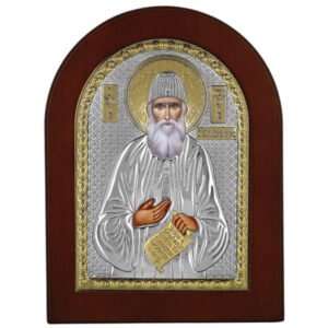 Ασημένια εικόνα Prince Silvero Αγιος Παισιος 10X14