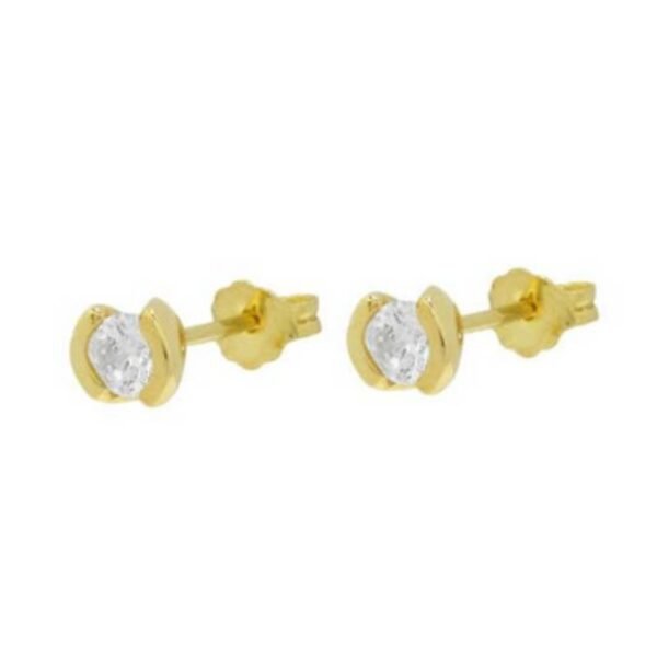 Χρυσά σκουλαρίκια καρφωτά Κ14