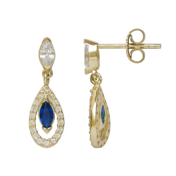 Σκουλαρίκια κρεμαστά σε κίτρινο χρυσό Κ14 σταγόνα