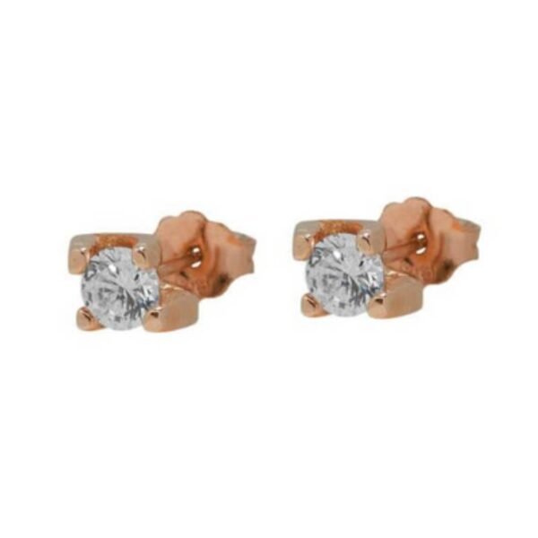 Σκουλαρίκια καρφωτά Κ14 ροζ χρυσός