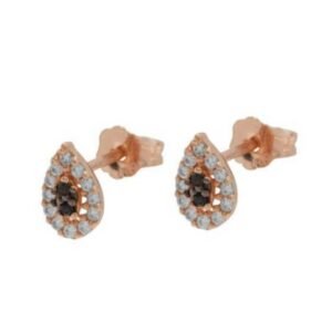 Σκουλαρίκια καρφωτά Κ14 ροζ χρυσός