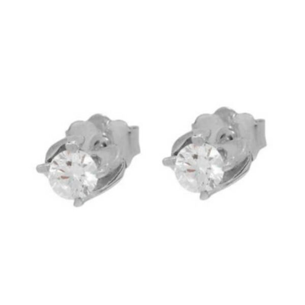 Λευκόχρυσα σκουλαρίκια καρφωτά