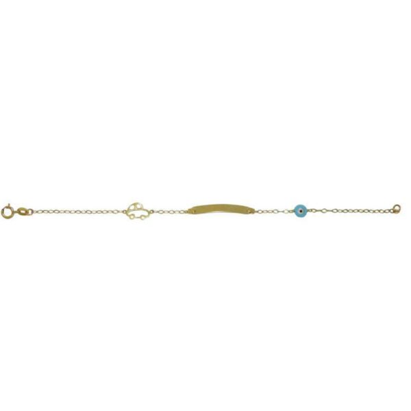 Ταυτότητα χρυσή Κ14 με αυτοκινητάκι και γαλάζιο ματάκι