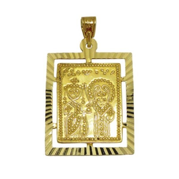 Χρυσό Μενταγιόν Κ14 κωνσταντινάτο διπλής όψης