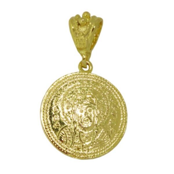 Μενταγιόν φυλακτό κωνσταντινάτο διπλής όψης χρυσός Κ14