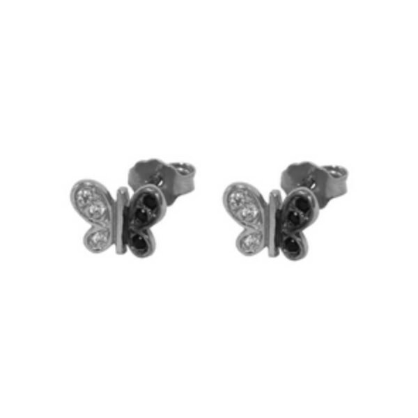 Σκουλαρίκια λευκόχρυσα Κ14 καρφωτά