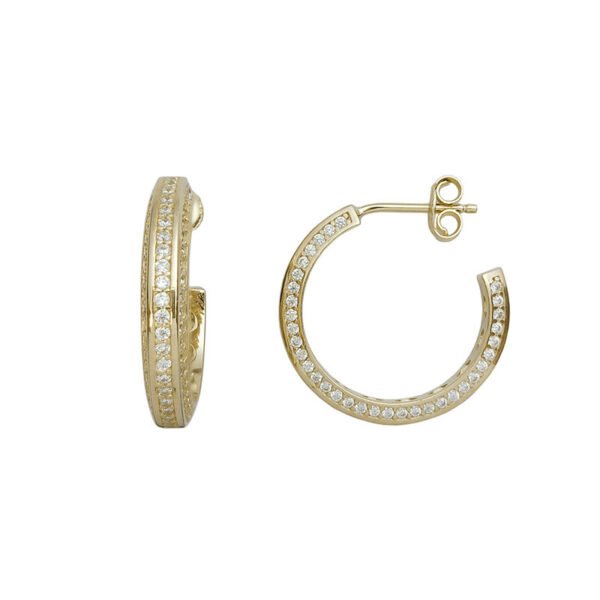 Σκουλαρίκια κρίκοι σε κίτρινο χρυσό Κ14