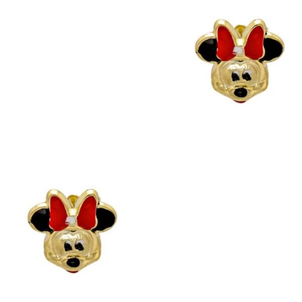 Σκουλαρίκια καρφωτά χρυσά Κ9 μίνι μάους