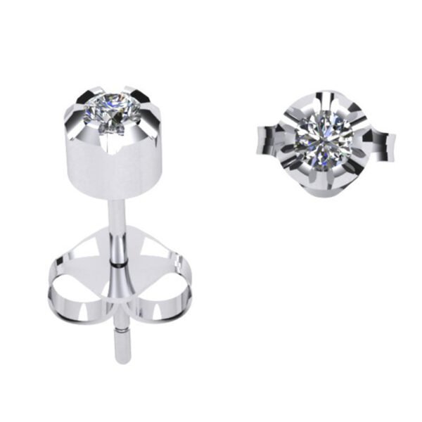 Σκουλαρίκια σε λευκό χρυσό Κ18 με μπριγιάν