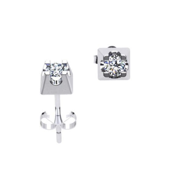 Σκουλαρίκια σε λευκό χρυσό Κ18 με μπριγιάν